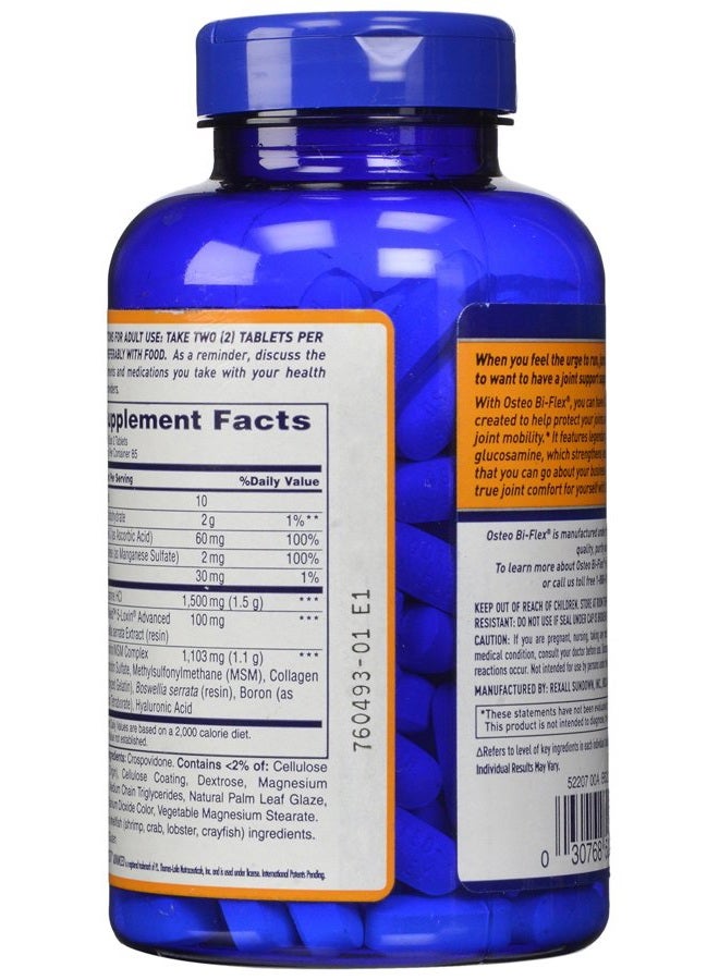 Osteo Bi-Flex Triple Strength - 170 Caplets - Image 3