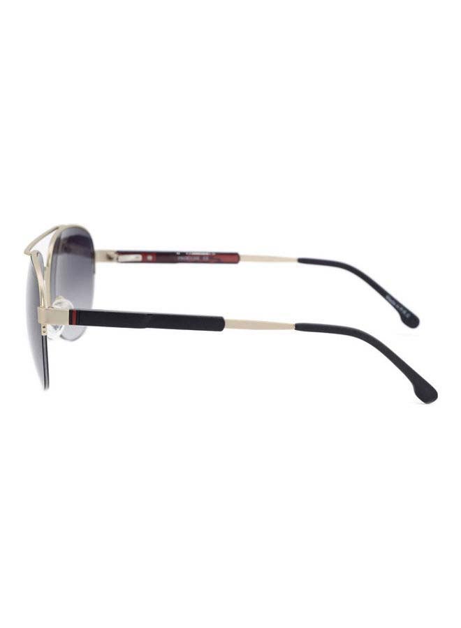 PROOCHI Men Full Rim Polarized Aviator Shape Sunglasses - Lens Size: 59 mm - Gold / Black - Image 3