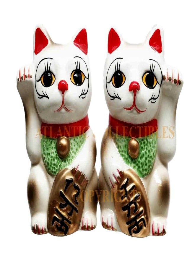 Attractives se Maneki Neko Cats Ceramic Magnetic Salt Pepper SHAKERS ATTRACTIVES! - Image 1
