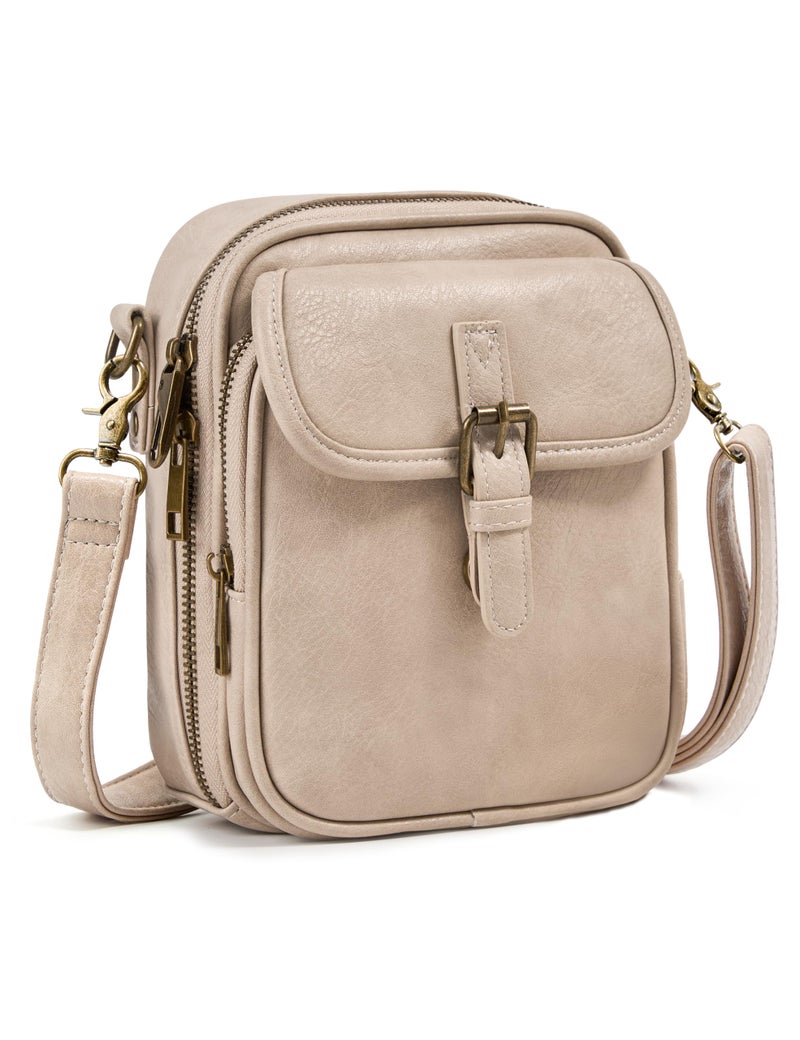 Yarnic Crossbody Bag for Women Men, Vegan Leather Anti-Theft Messenger Shoulder Bag, Vintage Cross Body Purse with Card Slots - Image 1