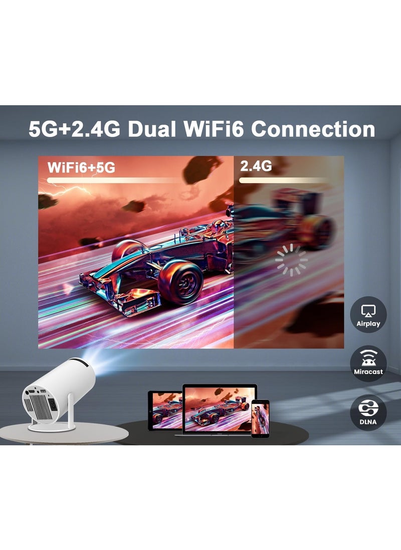 Generic - 4K Smart Portable Projector with Built-In Speakers, Screen Mirroring, and Advanced Connectivity Features for HD Home Cinema Experience - Image 1