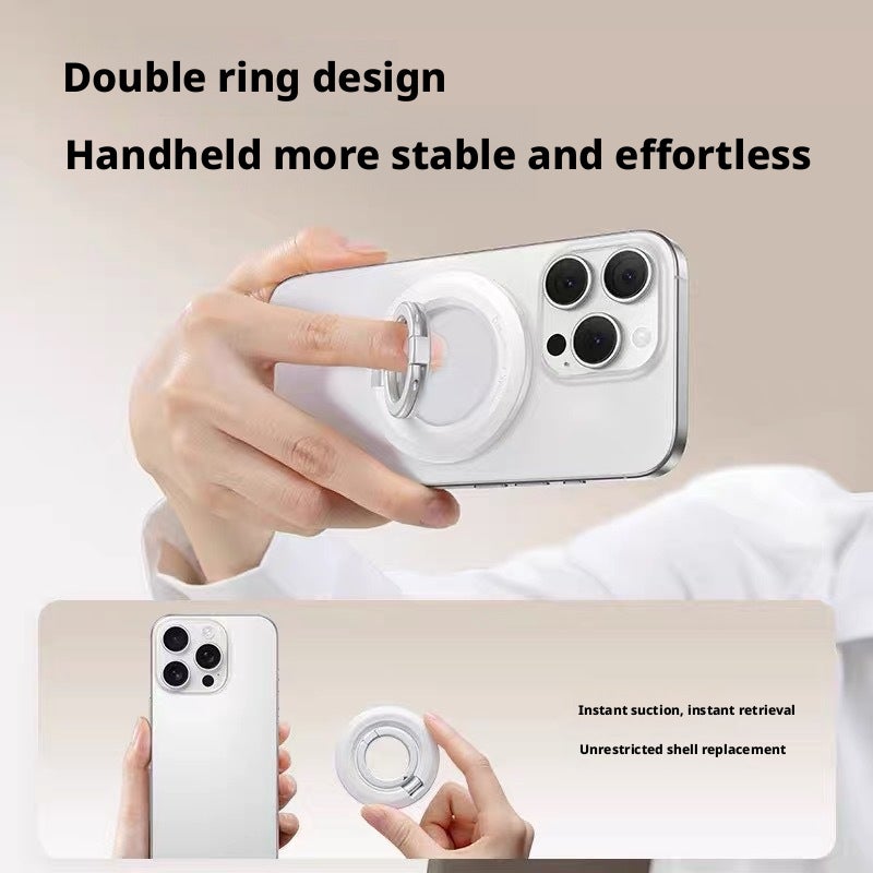 Magnetic Phone Holder Stand, Dual-sided, 360° Rotation, Desk Office, Multi-functional, Ring Holder - Image 2