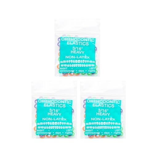 JMU Orthodontic Elastics 316 Heavy 300 Pack Neon Orthodontic Rubber Bands Latex Free Intraoral Elastic Bands Made in USA - Image 2