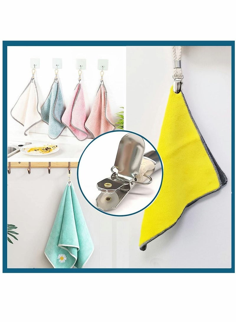 Tea Towel Clip Beach Hanging Storage Suitable for Cloth Items Home Kitchen and Bathroom Cabinets 4 Pcs - Image 4