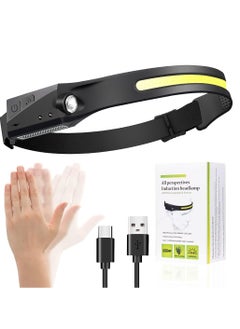 JAJEEK LED Headlamp Rechargeable | Motion Sensor & Waterproof 350 Lumen Flashlight | 5 Modes & 230° Wide Beam for Running, Camping, and Outdoor Safety  - Image 5