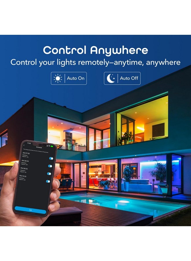 لمبات جيني الذكية - قابلة للتغيير والتعديل، لون أبيض، قابلة للتعتيم، تعمل مع أليكسا وجوجل هوم، واي فاي 2.4 جيجاهرتز، A19، 800 لومن، عبوة من 4 قطع - Image 2