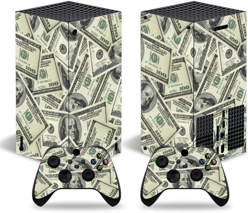 Xbox Series X Digital Stickers Full Body Vinyl Skin Decal Protective Cover for Microsoft Xbox Series X Digital Console and Controllers (Series X Digital dollers)