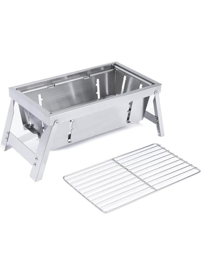 Outdoor Mini Folding Barbecue Grill Household Charcoal Skewers for Camping - Image 4