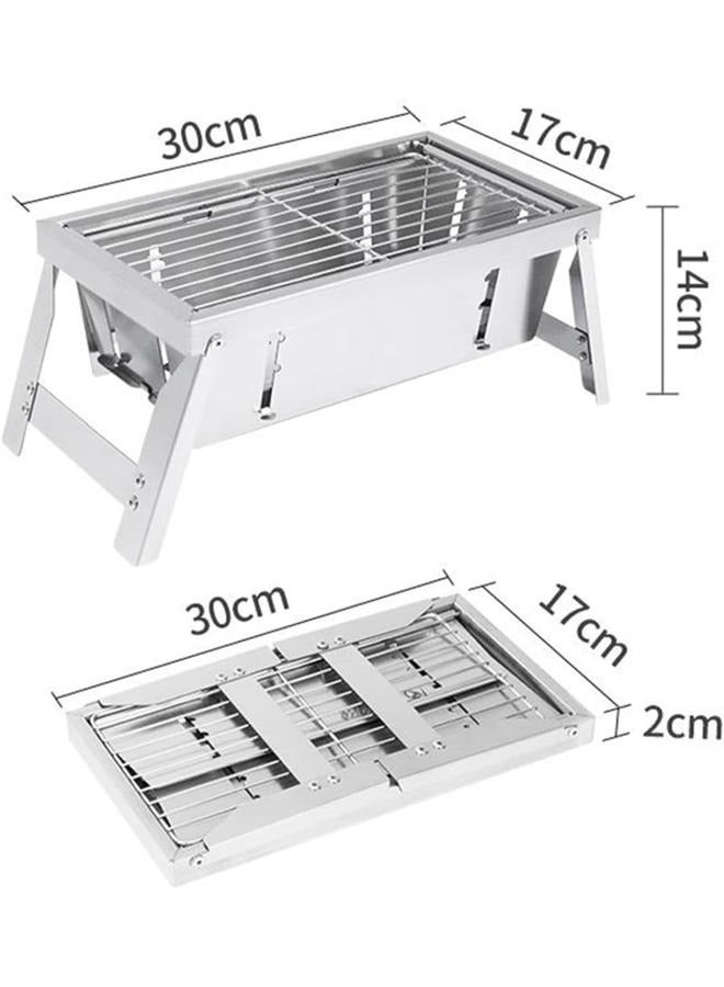 Outdoor Mini Folding Barbecue Grill Household Charcoal Skewers for Camping - Image 2
