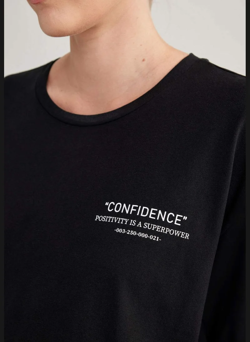 DeFacto Regular Fit Short Sleeve Side Split Maxi Maternity Dress