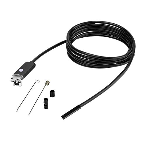 MatLogix 5 m Waterproof Endoscope Mini HD Camera Snake Tube 5.5 mm Lens USB Inspection LED Borescope for Android Phone PC (Wire Length- 5 Meters, Lens Size- 5.5mm) - Image 1