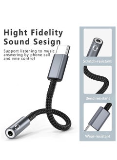 ماركة غير محددة محول صوت USB C إلى 3.5 مم، من نوع USB C إلى جاك سماعة رأس أنثوي 3.5 مم، محول سماعات USB C، محول Aux Dongle، كابل DAC HiFi، لأجهزة Samsung Galaxy و iPad Pro و MacBook.  - Image 4