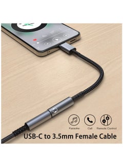 ماركة غير محددة محول صوت USB C إلى 3.5 مم، من نوع USB C إلى جاك سماعة رأس أنثوي 3.5 مم، محول سماعات USB C، محول Aux Dongle، كابل DAC HiFi، لأجهزة Samsung Galaxy و iPad Pro و MacBook.  - Image 3