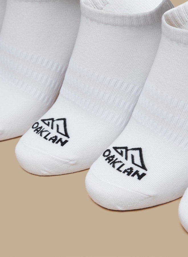 OAKLAN Women's Logo Print Ankle Length Sports Socks - Set of 5 - Image 2
