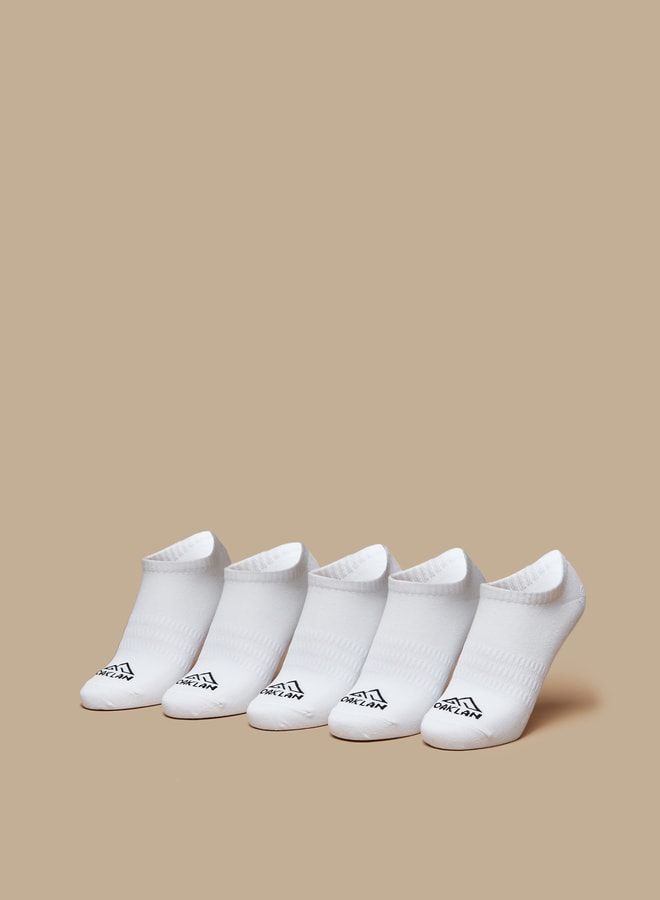OAKLAN Women's Logo Print Ankle Length Sports Socks - Set of 5 - Image 1