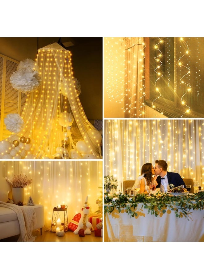 Xkimos 300 LED String Lights for Bedroom, 3x3M Outdoor Lights, Waterproof LED Fairy Lights, String Lights for Indoor Outdoor Use, Fairy String Lights 8 Modes, String LED Lights for Event Lighting and Decor, Lights Warm - Image 5