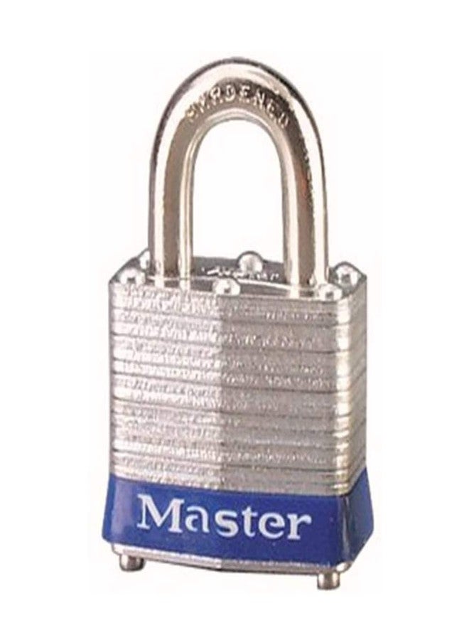 Master Lock 3BLU Laminated Steel Lockout Tagout Safety Padlock with Key, Blue - Image 1