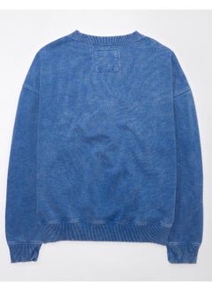 American Eagle Crew Neck Graphic Fleece Sweatshirt  - Image 2