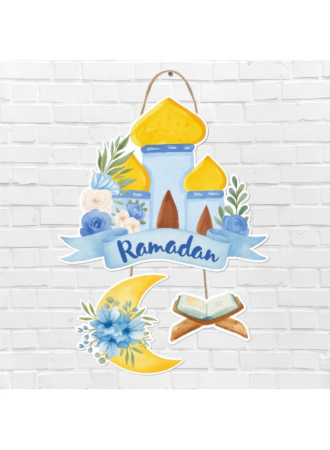 لوحة رمضان خشبية بسُمك 6 ملم مطبوعة بجودة عالية، تصميم فني أنيق يزين حائط منزلك ويمنحه أجواء رمضانية دافئة ومميزة - Image 2