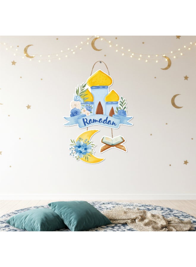 لوحة رمضان خشبية بسُمك 6 ملم مطبوعة بجودة عالية، تصميم فني أنيق يزين حائط منزلك ويمنحه أجواء رمضانية دافئة ومميزة - Image 4