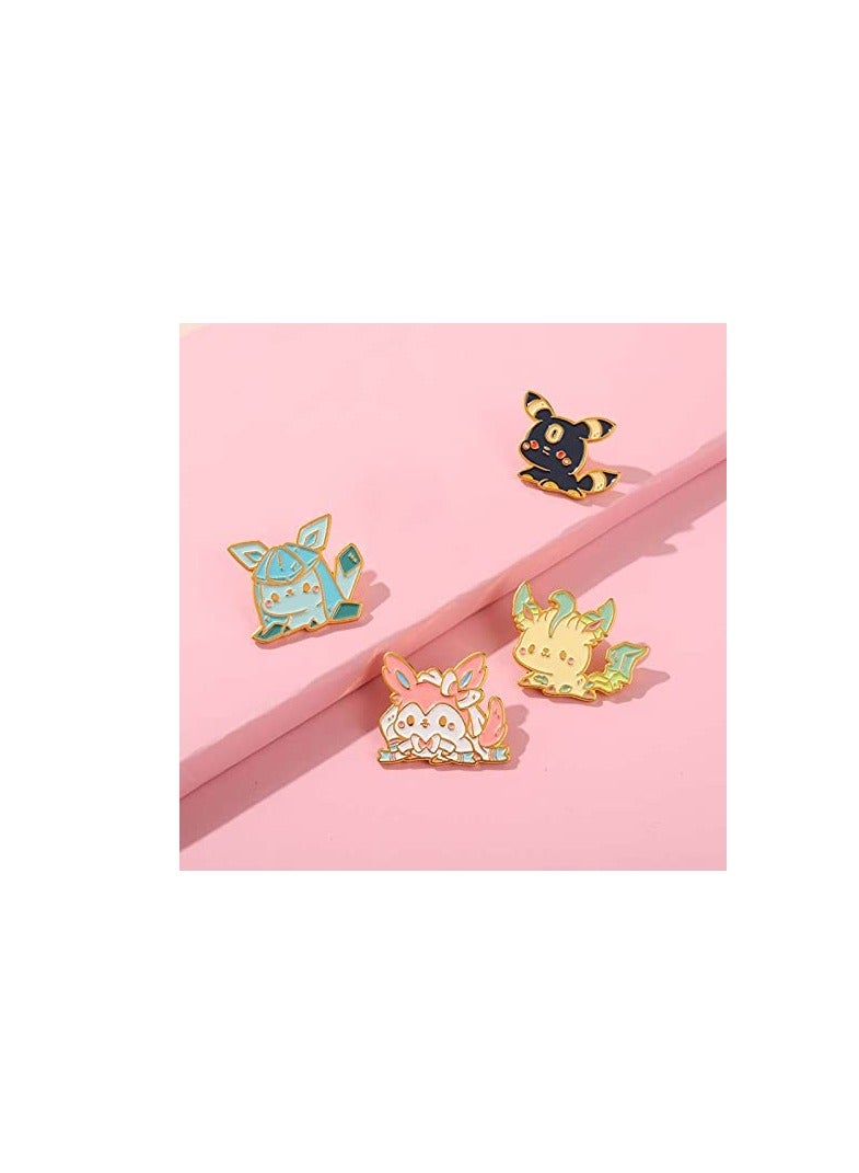 4 Piece Animal Cartoon Brooch Set, Creative Enamel Pins for Jackets and Backpacks, Ideal Gift for Kids and Teens - Image 5