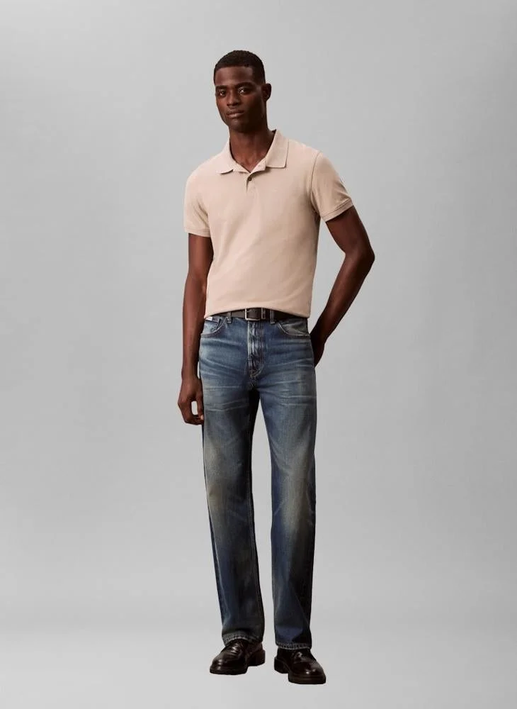 CALVIN KLEIN  Slim Fit Pique Polo Shirt for Men | Best Price UAE