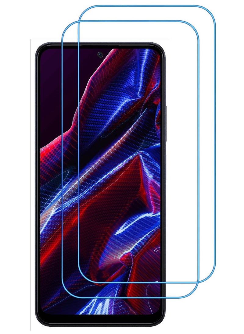ACLIX 2 Pieces Antistatic ESD Dustproof Premium Quality High Definition Clear Tempered Glass Screen Protector Designed For Xiaomi Poco X5 - Image 1
