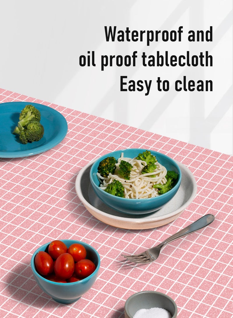 HomarKet Disposable Plastic Tablecloth 4 Pack 137x180cm Reusable Rectangle Table Covers, Wrinkle Free Waterproof Table cloth Perfect for Parties and Events (Classic Checkered) - Image 2