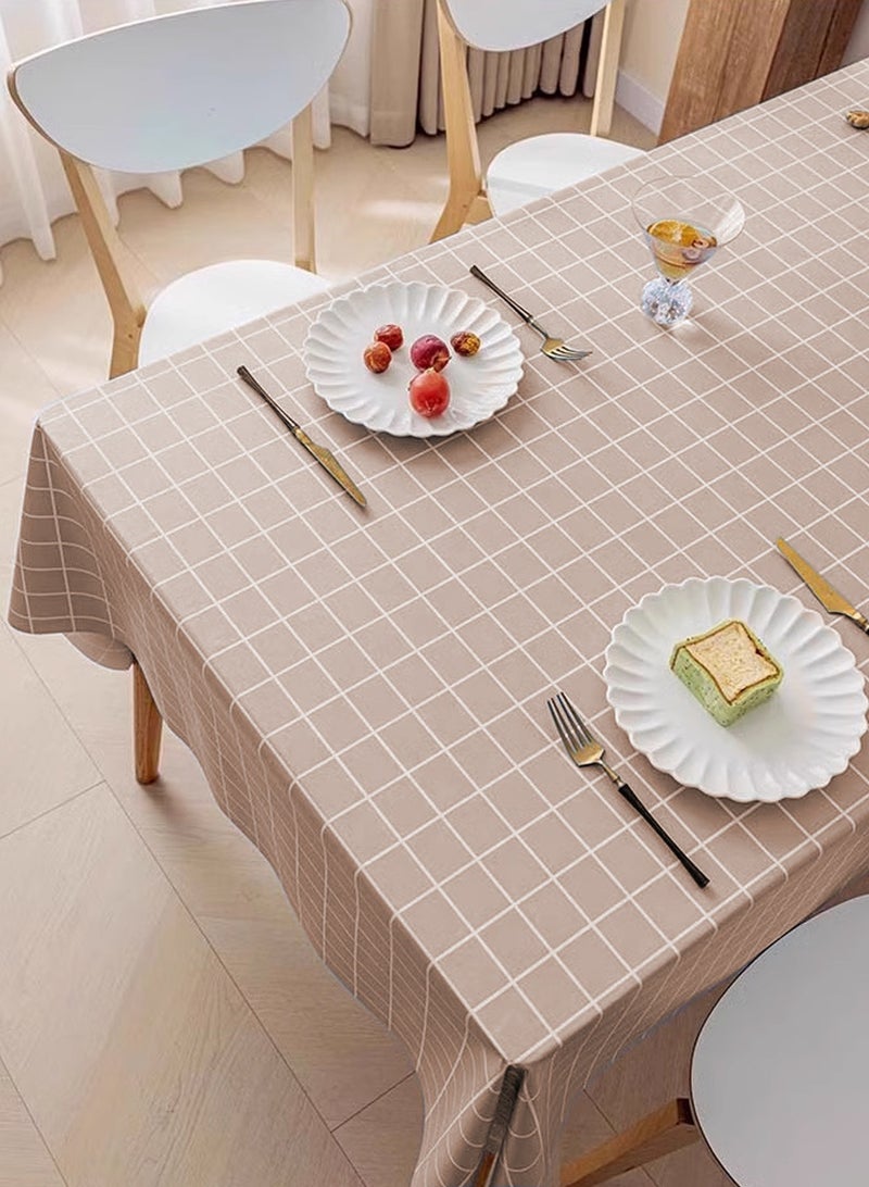 HomarKet Disposable Plastic Tablecloth 4 Pack 137x180cm Reusable Rectangle Table Covers, Wrinkle Free Waterproof Table cloth Perfect for Parties and Events (Classic Checkered) - Image 5