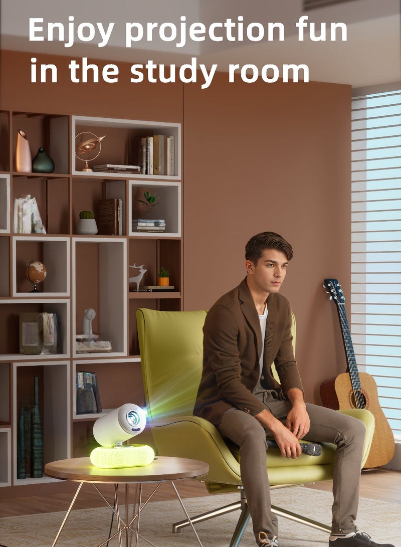 AROAQ Portable Projector, Android 13 Auto Focus Home Theater Projector, Lightweight Wireless Handheld Projector, Mini Cinema Projector For Home Office Outdoor, (1pc, Grey) - Image 5