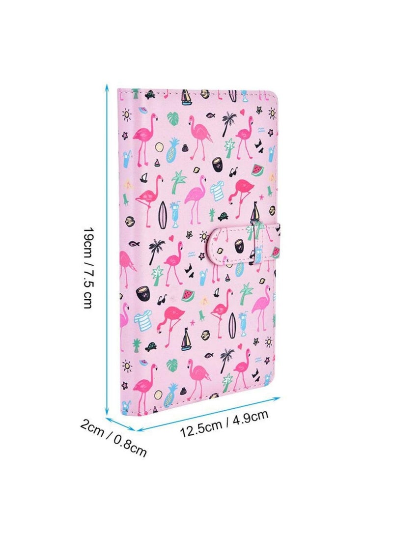 CMGTYYD Mini Photo Album, 96 Pockets PU Leather Flamingo Pattern Photo Album, Mini Photo Book for Fujifilm Instax Mini 9 8 7s 70 25 50s 90 Films Photo Camera Paper for Credit Card - Image 5