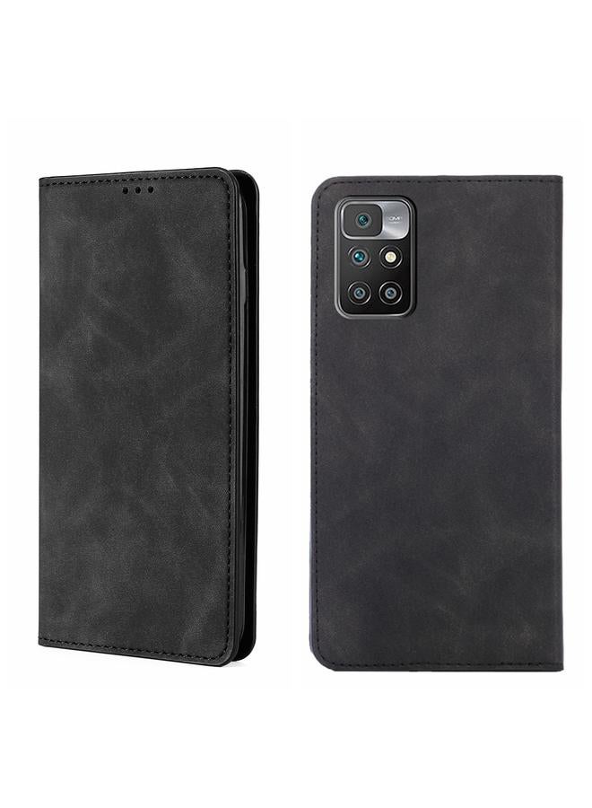 The Bros Case For Xiaomi Redmi 10 Skin Feel Magnetic Flip Leather Phone Case