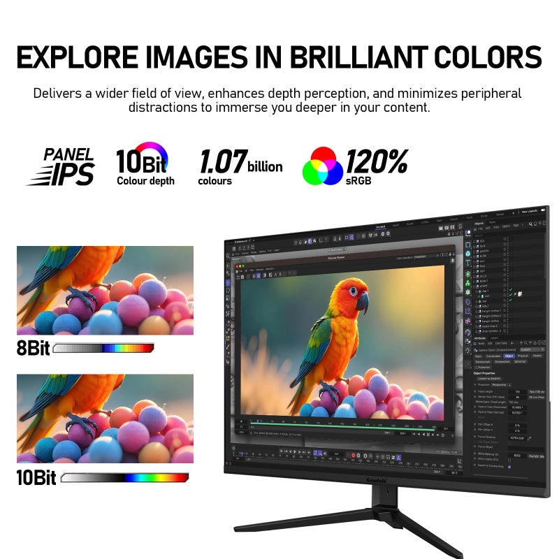 Gawfolk شاشة Gawfolk 28 بوصة 4K IPS 60Hz، UHD (3840x2560p) مع مكبرات صوت مدمجة، شاشة كمبيوتر بدقة Ultra HD للمنزل والمكتب، تدعم HDMI و DP، 3:2، 10 بت، 1.07 مليار لون - Image 2