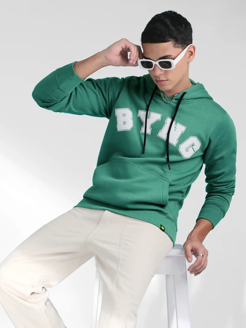 Beyoung Green BYNG Printed Hoodie