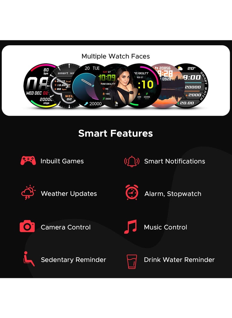 Fire-Boltt - Smartwatch Brand Talk 2 Bluetooth Calling Smartwatch with Dual Button, Hands On Voice Assistance, 120 Sports Modes, in Built Mic & Speaker with IP68 Rating (Silver Grey) - Image 1