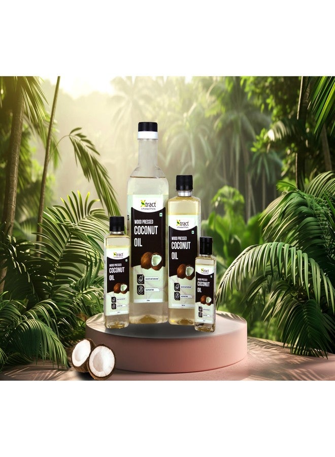 Xtract Wood Pressed Coconut Oil 100 Ml | Extracted in Wooden Churner - Wood Pressed | Plastic bottle | Kacchi Ghani/Kolhu/Chekku | Coconut Cooking Oil | Coconut Oil for Baby Massage | No preservatives | No chemicals | Healthy and Pure - Image 2
