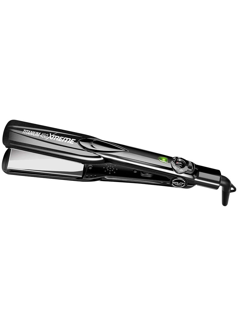 Salon Tech - SALON TECH Titanium Xtreme Flat Iron 15 Inch  Titanium 450 Styling Iron Perfect For Heat Activated Treatments  Professional Straightening Results - Image 1