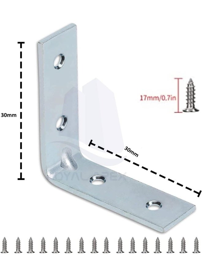 Royal Apex Angle Bracket For Reinforcing Chairs/Tables Shelf Bracket Zinc Plated L Shape Bracket For Solid Shelf Support Joint Corner Brace  - Image 2