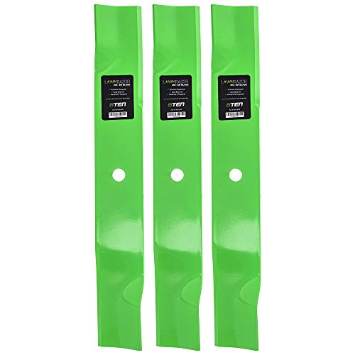 8TEN LawnRAZOR Mower Blade Set for Cub Cadet 60 inch Cut Decks 02005019 942-04415 01005338 742-04415 (High-Lift) - Image 1