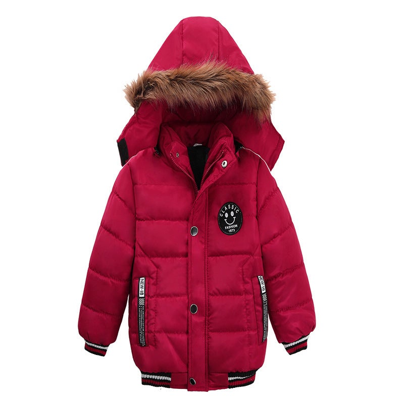 Winter Thick Warm Cotton Jacket Boys M718-Red 
