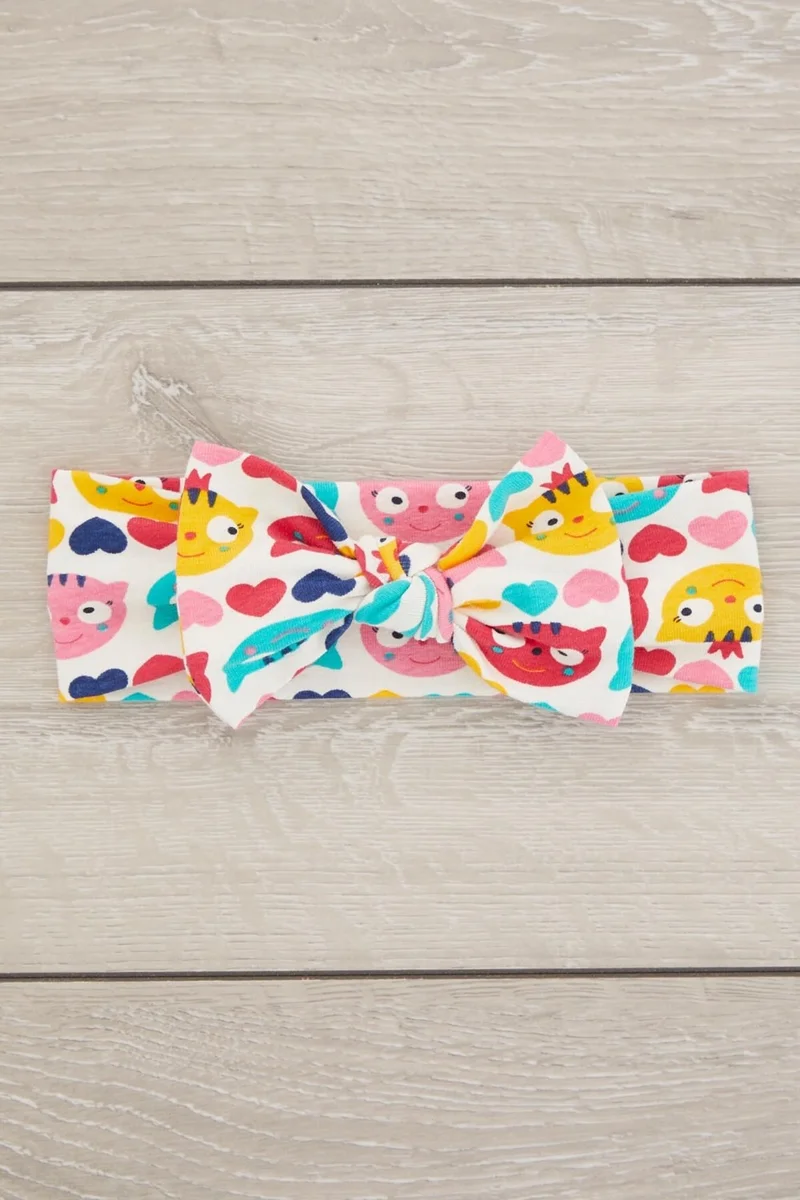 بيبيجيز Colorful Cat Patterned Handmade Soft Bow Tied Natural Cotton Combed Cotton Baby Kids Girls Bandana Rainbow Series