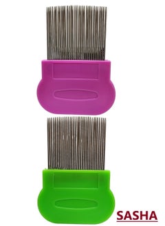 Sasha Lice Comb  Multicolor 2 Piece 