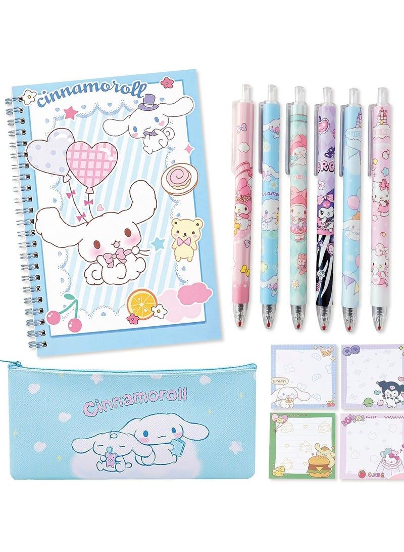 CMGTYYD Cute School Supplies Anime Cartoon Stationery Gift Set For Girls Kids Including Spiral Notebook  Sticky Note - Image 1