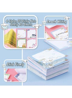CMGTYYD Cute School Supplies Anime Cartoon Stationery Gift Set For Girls Kids Including Spiral Notebook  Sticky Note  - Image 3