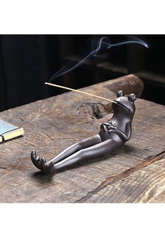 Y&D SYOSI Ceramic Incense Holder Made of Frog Shape Vintage Stick Tray Ash Catcher Funny Ornament Yoga Meditation Home Office Decoration  - Image 1