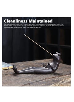 Y&D SYOSI Ceramic Incense Holder Made of Frog Shape Vintage Stick Tray Ash Catcher Funny Ornament Yoga Meditation Home Office Decoration  - Image 4