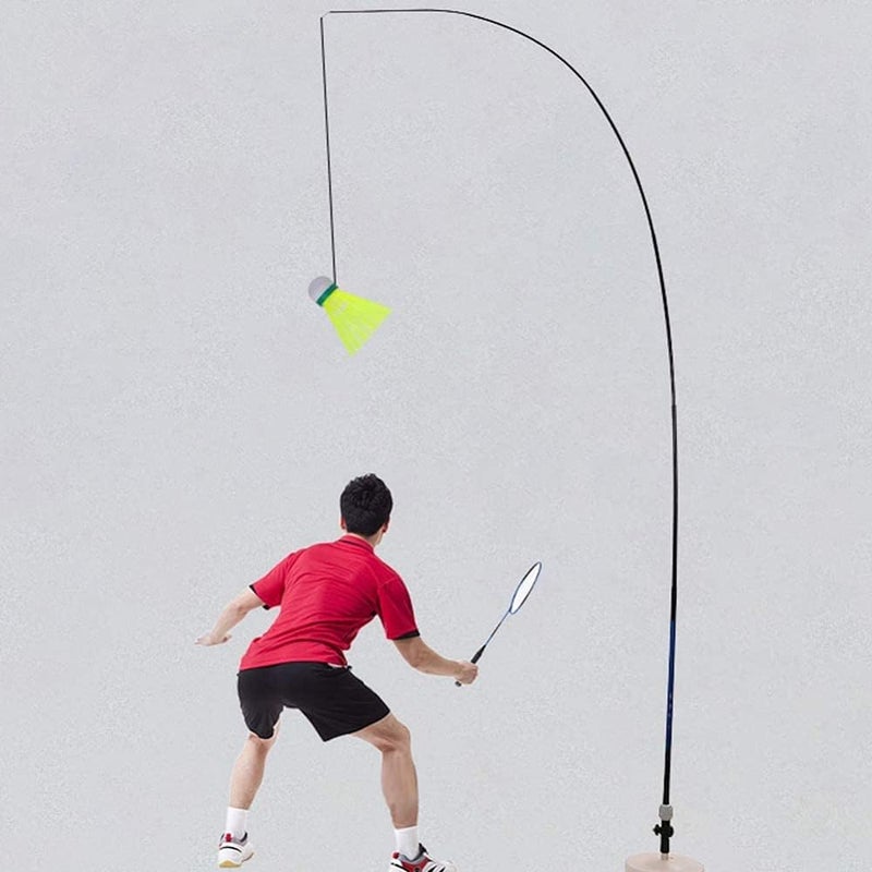 FBWSM Elastic Badminton Trainer Set, Badminton Training Device Portable Solo Equipment Practice Training Aid, Badminton Single Player Rebound Practice Swing for Children Adult - Image 2