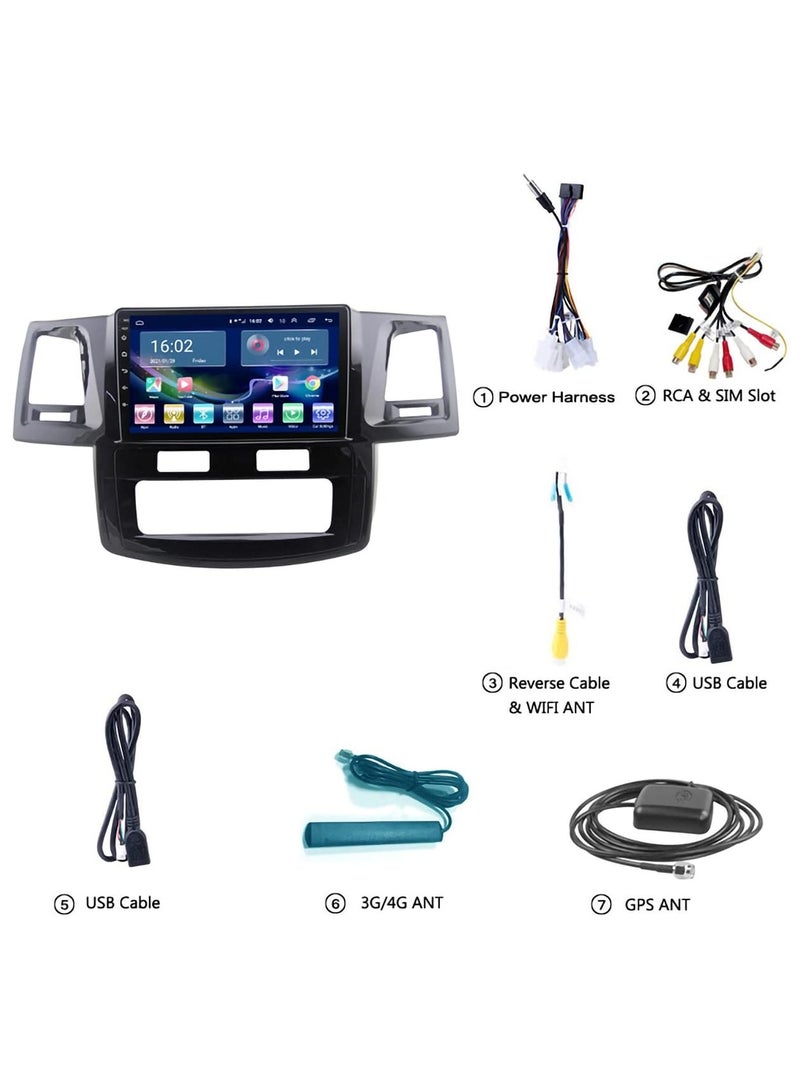 Android Screen For Toyota Fortuner 2008 2009 2010 2011 2GB RAM 32GB ROM QLED 9 Inch Touch Screen With Backup Camera Included - Image 4