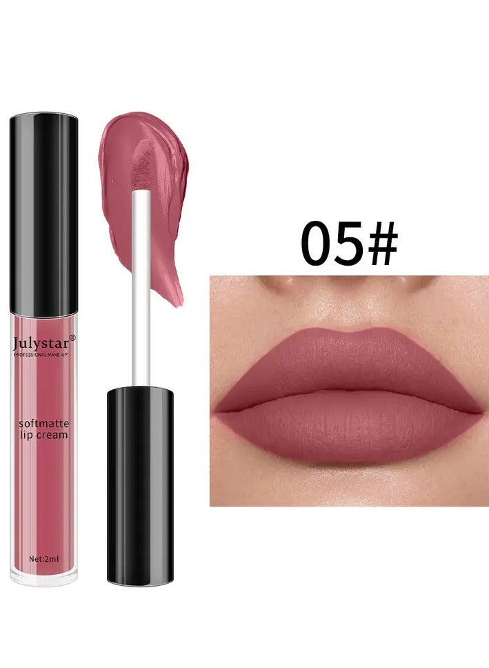 Julystar Liquid Lipsticks, Dual Use For Lip And Cheek, Smooth High Pigmented Semi- Matte Finish, Hydrating Lip Gloss Valentine's Day Gifts - Image 1