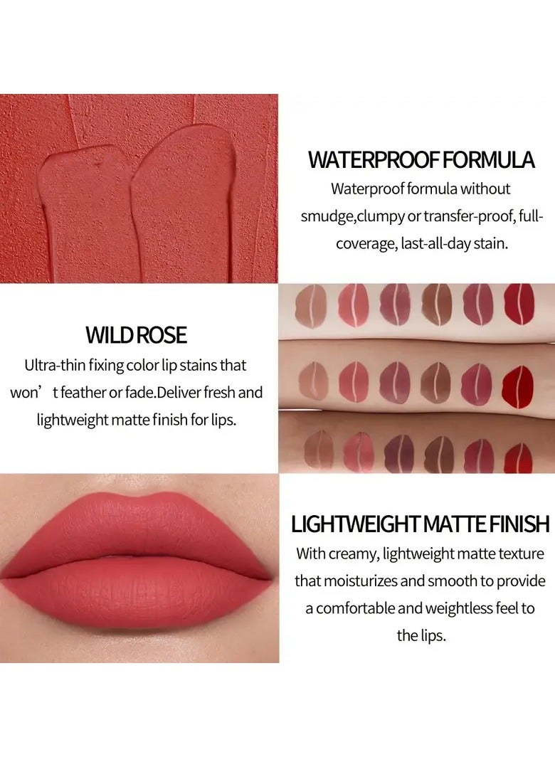 Julystar Liquid Lipsticks, Dual Use For Lip And Cheek, Smooth High Pigmented Semi- Matte Finish, Hydrating Lip Gloss Valentine's Day Gifts - Image 2